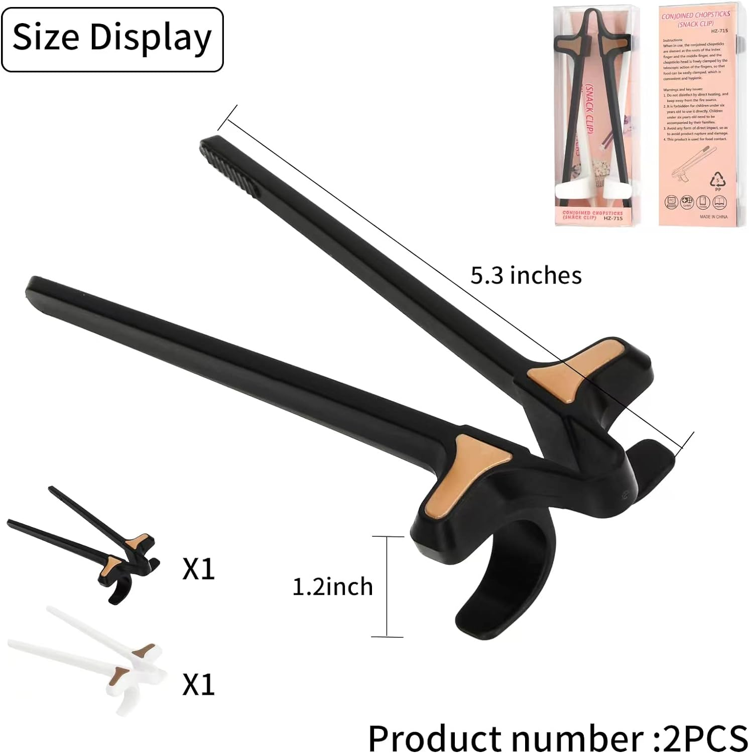 New Upgrade 2Pcs Finger Chopsticks for Gamers,Snack Clips,Video Game Party Supplies,Kids Chopsticks,Creative Gamer Accessories,Gifts for Gamers