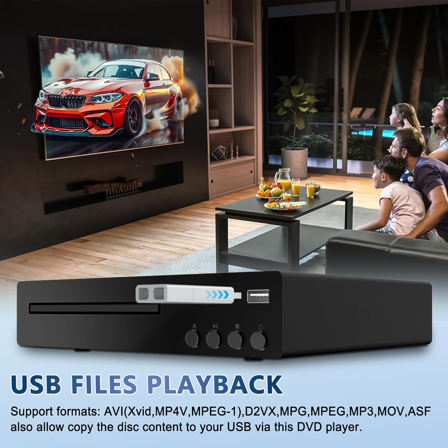 DVD Player for TV, SHIWAKOTO Multi Region Free DVD Players with HDMI, RCA/AV Output, USB Port, Remote Control image number 3