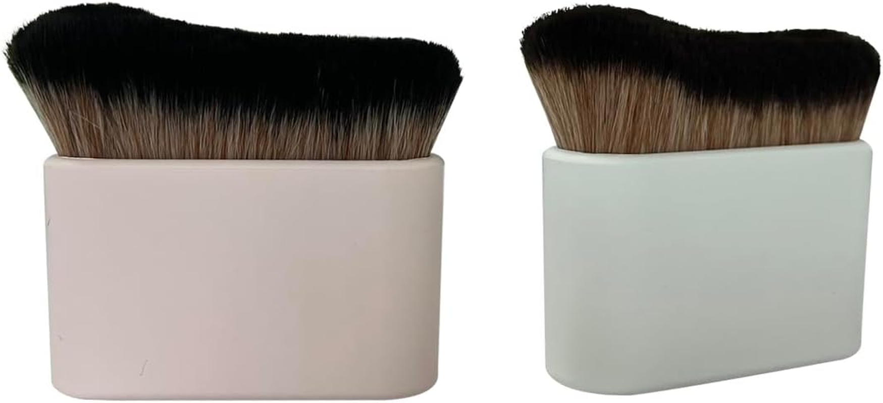 2PCS Body Tanning Brush Siren Makeup Brush ，Large Kabuki Foundation Body Makeup Brush for Fake Tan Face,Body & Leg Makeup(Rose Gold, Bright Black)