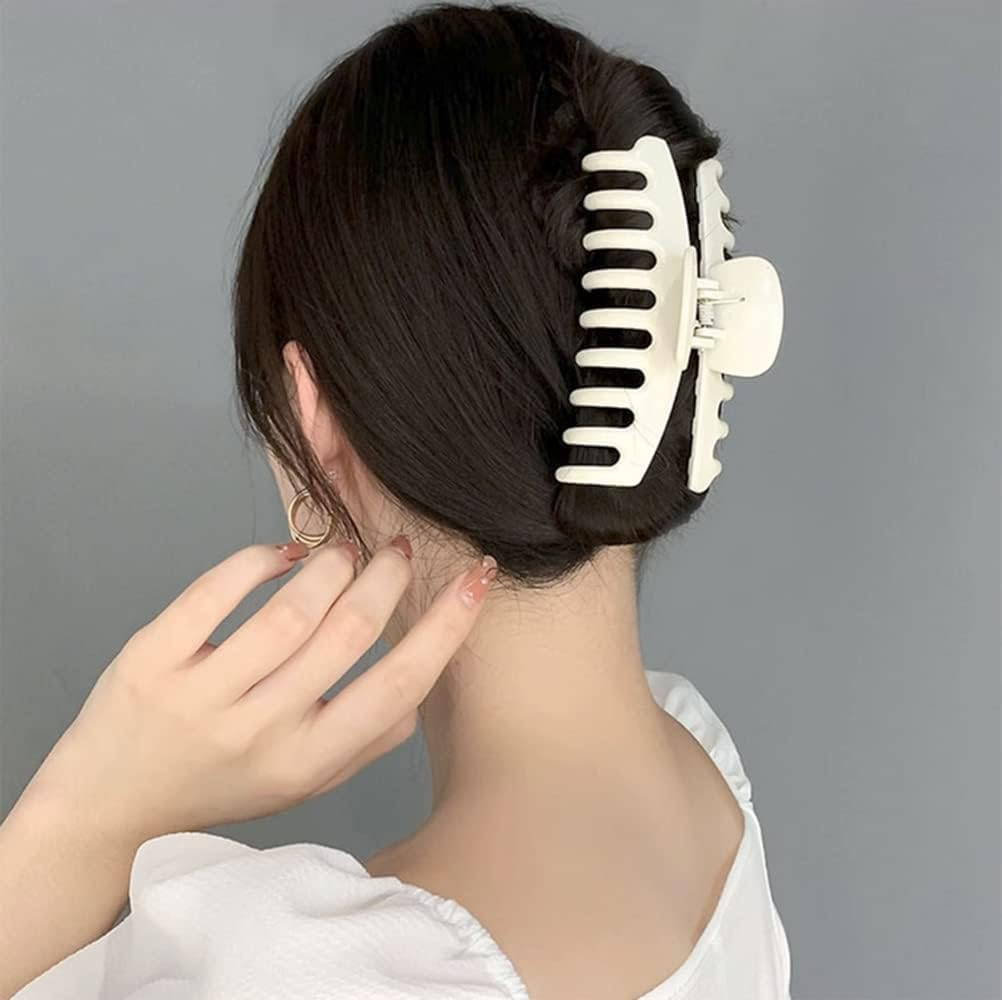 Hair Clips, Large Hair Claw Clips, Hair Pins, Hair Accessories for Women Girls Ladies Kids, Creamy White image number 2