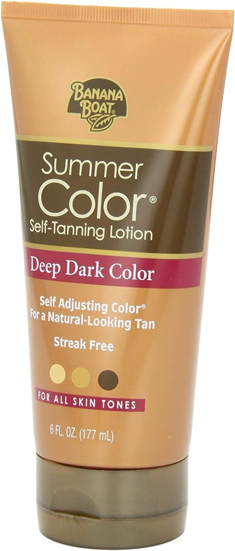 Banana Boat Summer Color Self Tanning Lotion, 6Oz | Self Tanner, Deep Dark Color for All Skin Tones, Gradual Tanning Lotion, Sunless Tanner, 6Oz (Pack of 3)