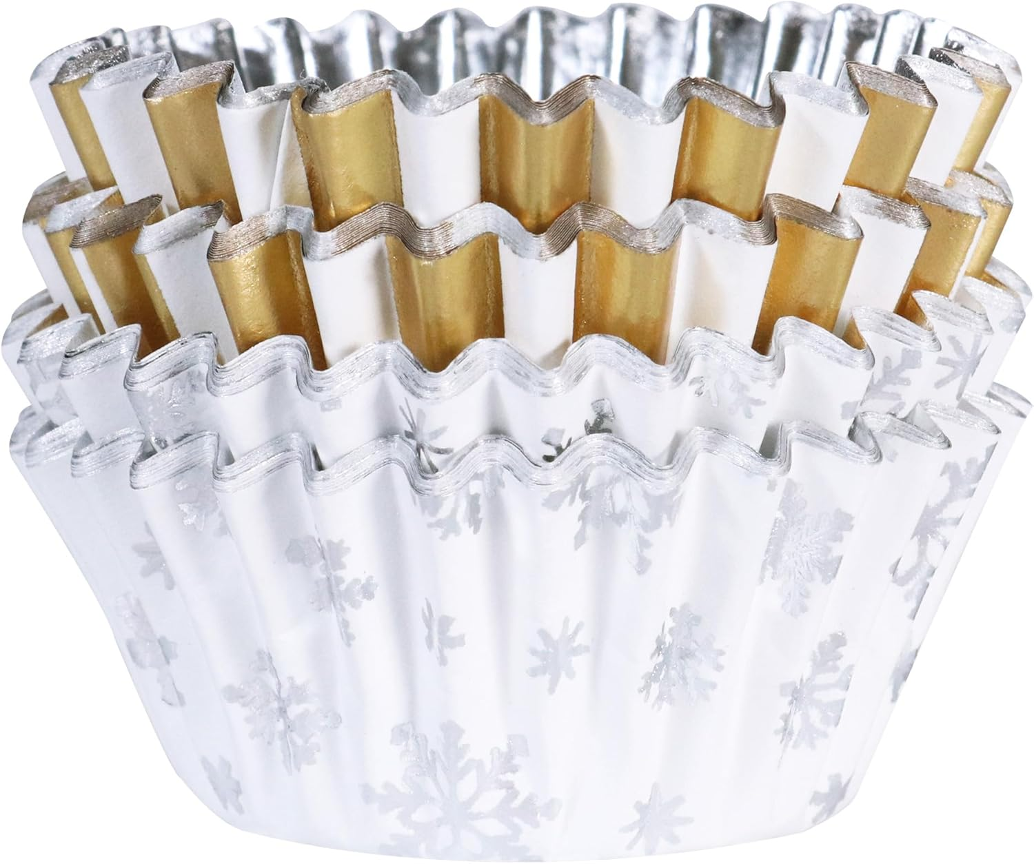 PME Christmas Mini Foil Coated Cupcake Cases - Sparkle (Pack of 60) image number 2