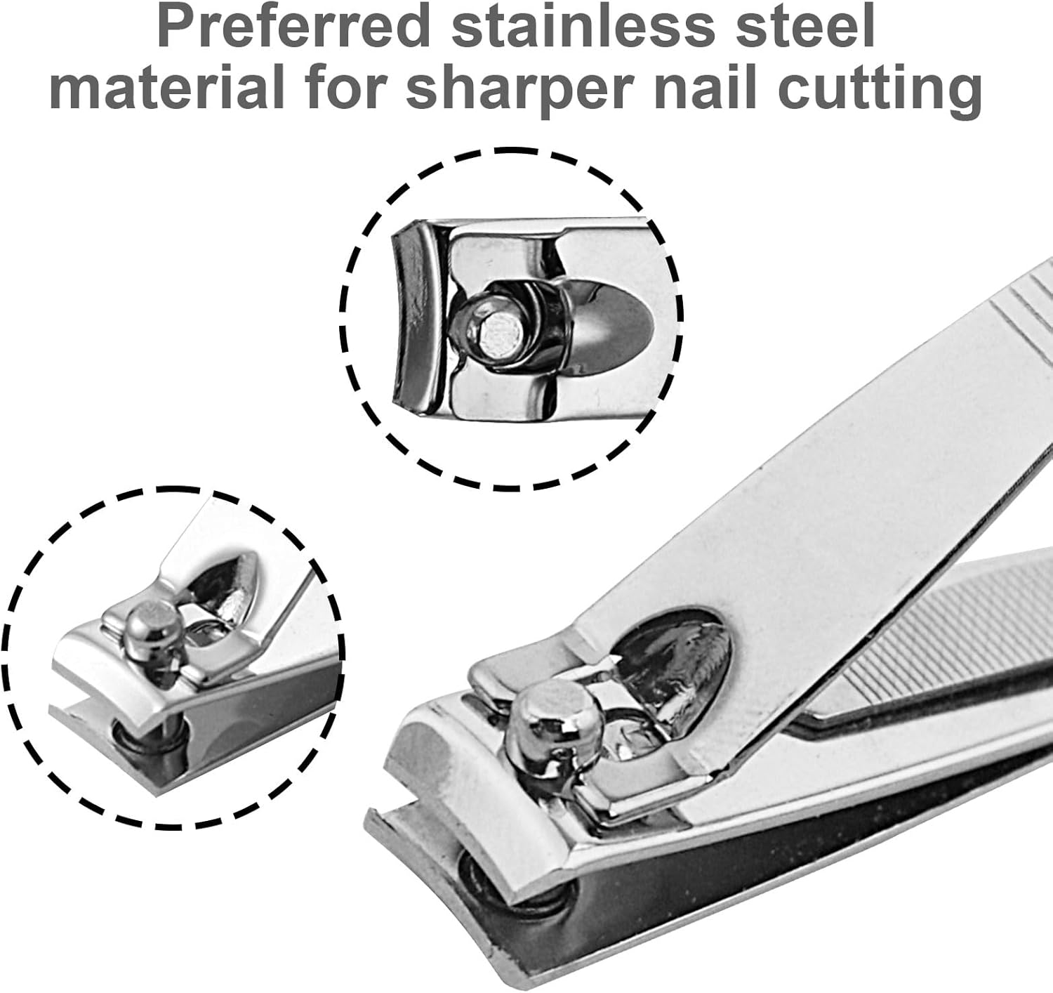 Individually Wrapped Nail Clippers in Bulk Stainless Steel Fingernail Clippers Bulk, Sturdy Thick Toenail Clippers Mini Men Women Nail Tip Cutter Trimmer for Homeless, Travel, Hotel (2 Inch 50Count) image number 4