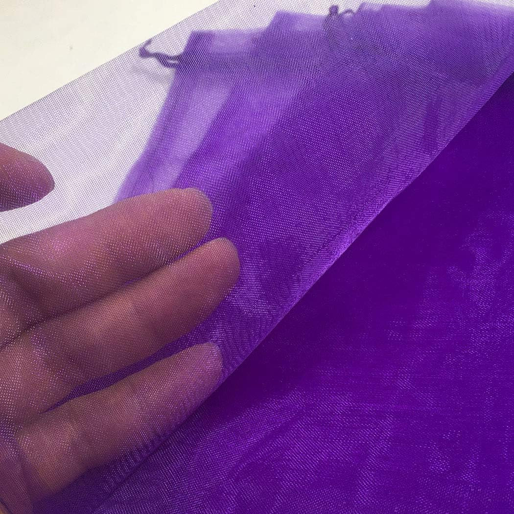 50PCS 12X16 Inches Organza Gift Bags with Drawstring Gift Packaging Big Bags -Large(Deep Purple) image number 5