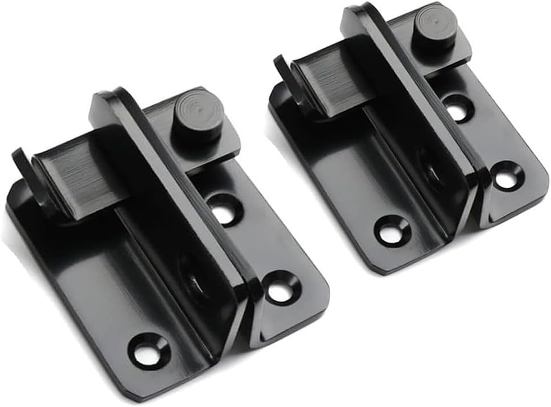 Flip Latch Gate Latches Slide Bolt Latch Safety Door Lock Catch for Barn Cabinet Garden Bathroom Garage Window Sliding Door Shed Lock (Black - Left Open, L 62 * 56MM) image number 4