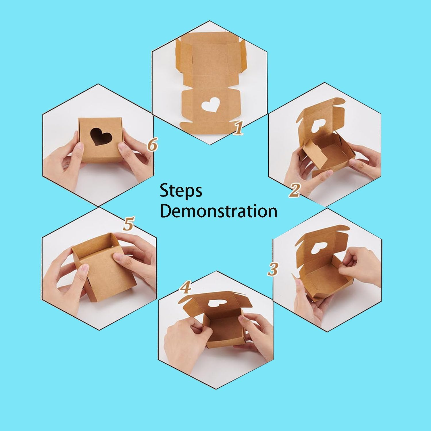 40-Pack Handmade Soap Boxes, Homemade Soap Packaging, Vintage, Kraft Paper，With Lids Boxes