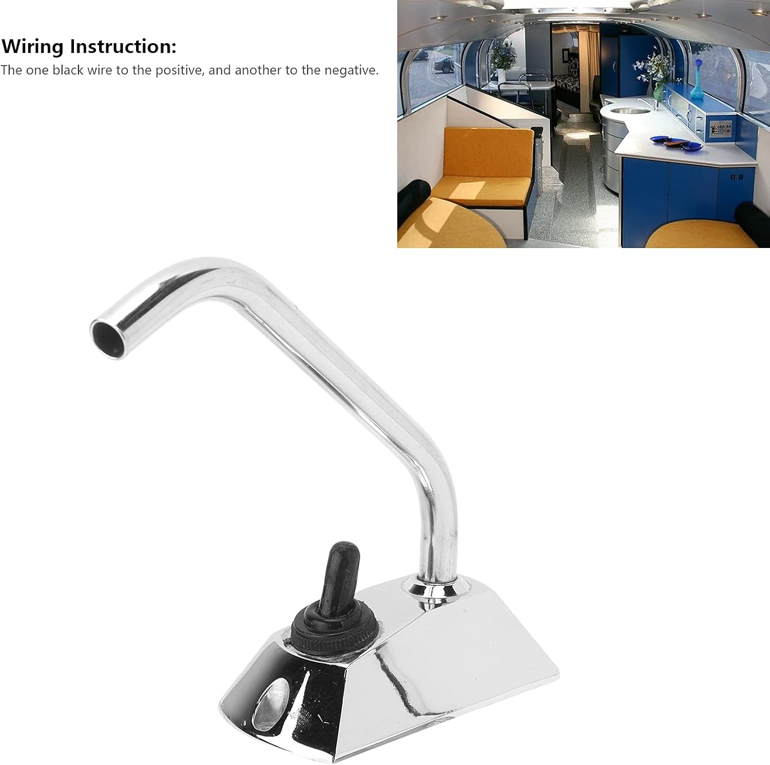 Whale Water Pump Switch for Caravan,12V Camping Wasserhahn Rv Water Tank,Camper Tap 12V,Ship Yacht Parts,12V Electric Faucet Tap Switch for 10Mm 0.4In ID Hose Replacement for Caravan Motorhome RV image number 1