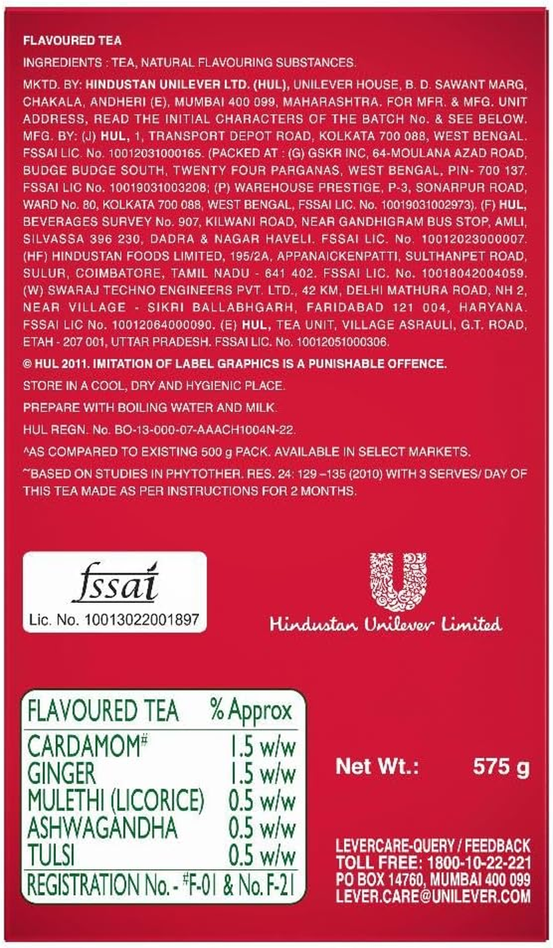 Brooke Bond Red Label -Natural Care(5 Ayurvedic Ingredients) 500G image number 3