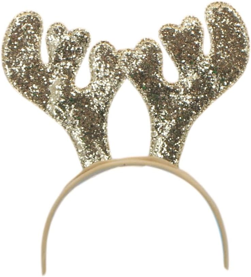 Adult Kids Christmas Xmas Novelty Headband Hat Costume Hair Clip Reindeer Santa (Metal/Merry Christmas) image number 2