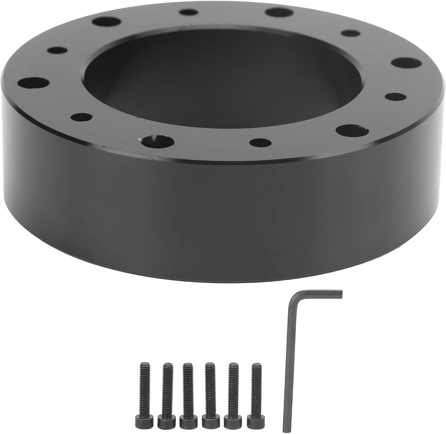 STEERING WHEEL SPACER ALUMINUM ALLOY 1IN INCREASE HEIGHTEN PAD ADAPTER UNIVERSALLY Fit for VEHICLES image number 2