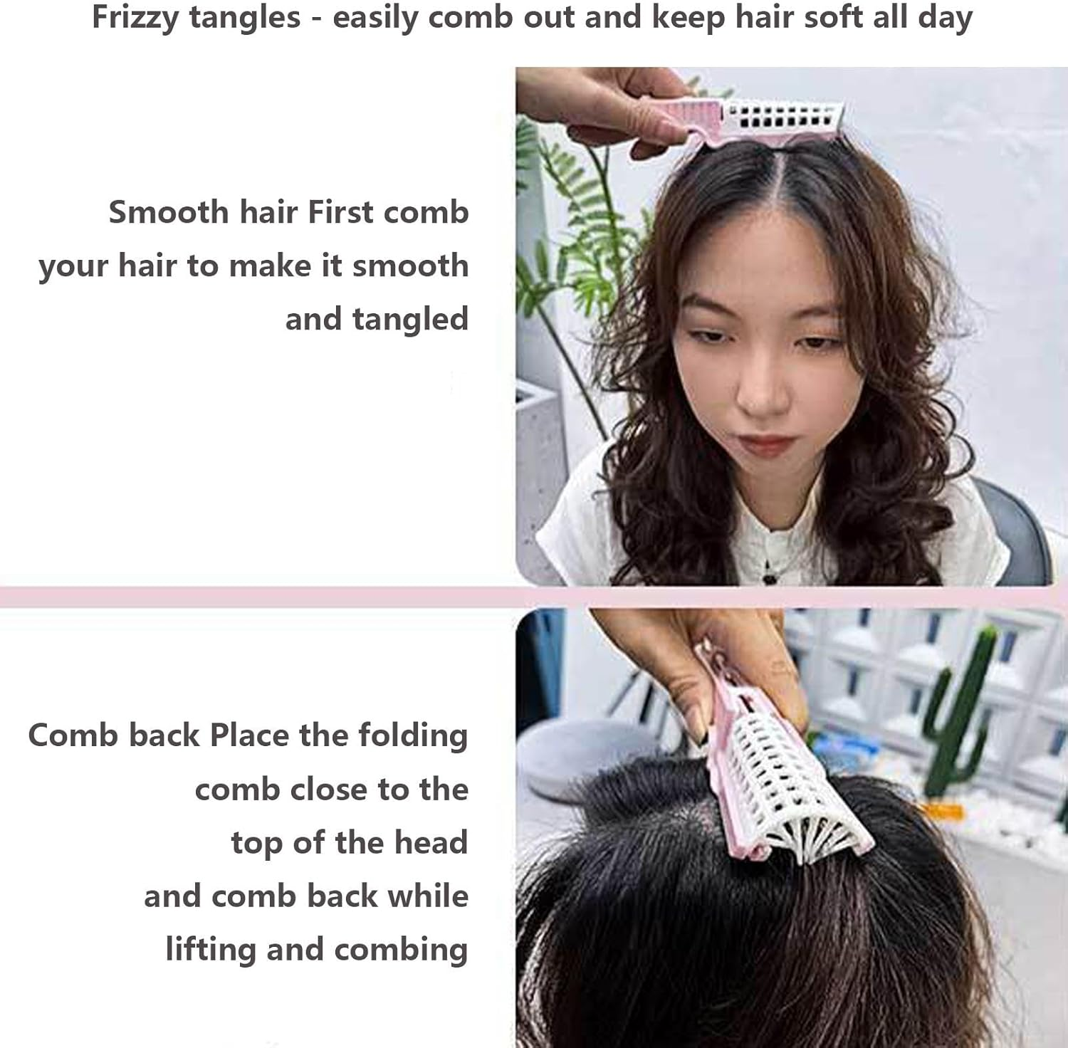 Maciun Detangling Brush | Foldable Paddle Curved Styling Hairbrush - Vented Detangling Hair Brush Dry and Wet Detangler Brush for Women and Men Straight Curly Hair image number 2