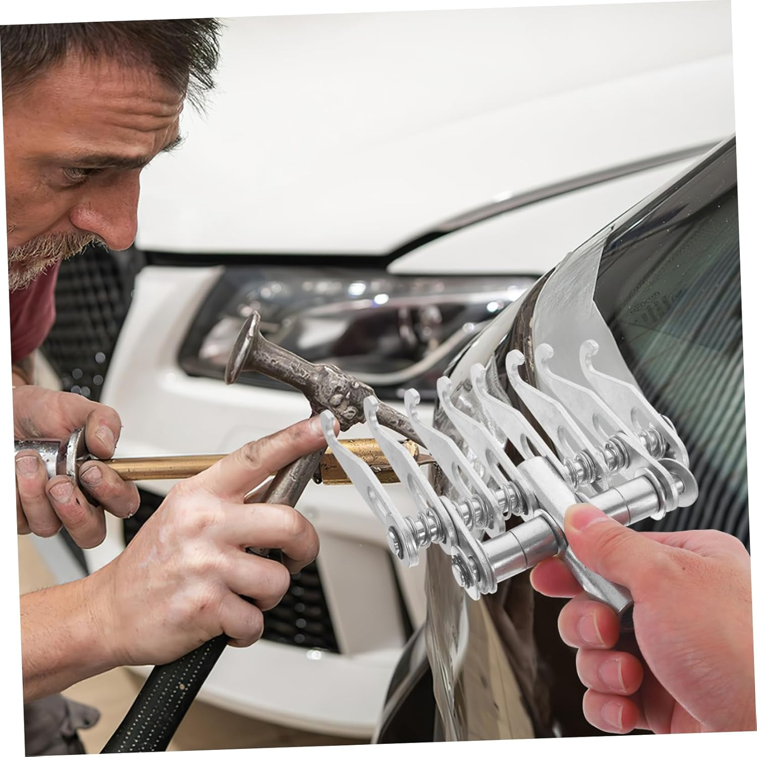 PLAFOPE Dent Puller Tool Claw Pulling Hook for Slide Hammer Attachment 8-Claw Small Dent Remover Kit Automotive Body Repair Equipment image number 6