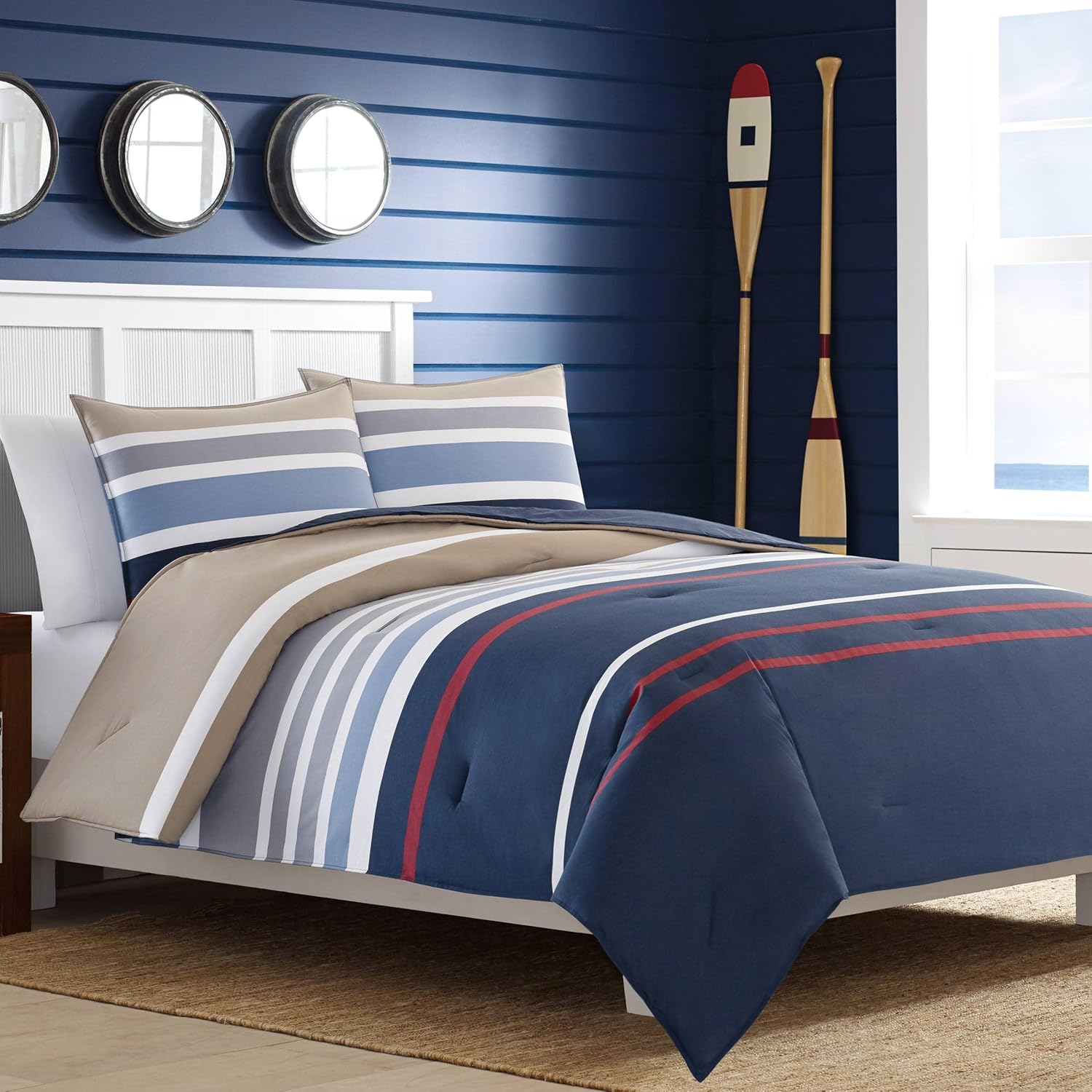 Nautica Bradford Duvet Cover Set, Full/Queen image number 1