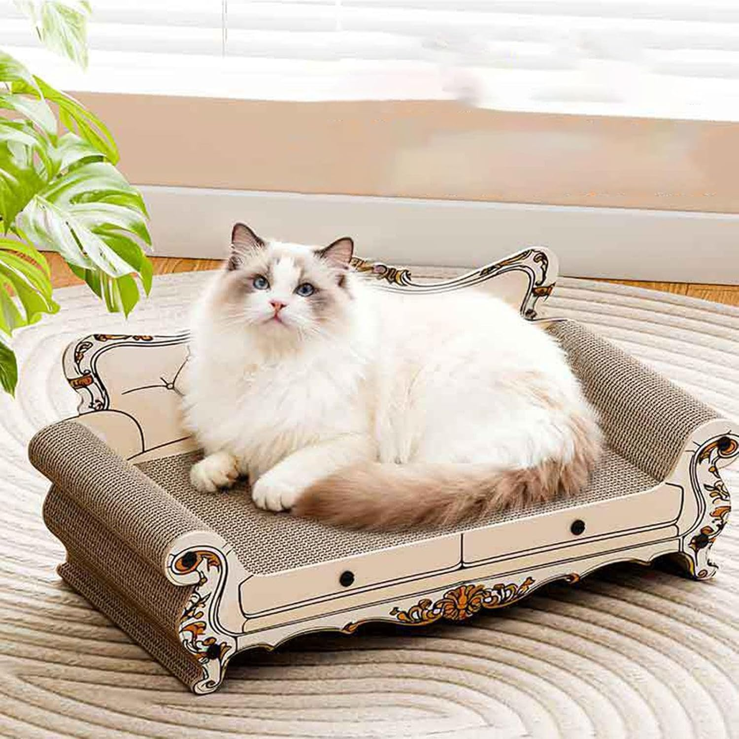 Yajuyi Cat Scratching Sofa Bed, Interactive Pet Toy, Chaise Lounge Sofa for Cats, Style A - Style B image number 4