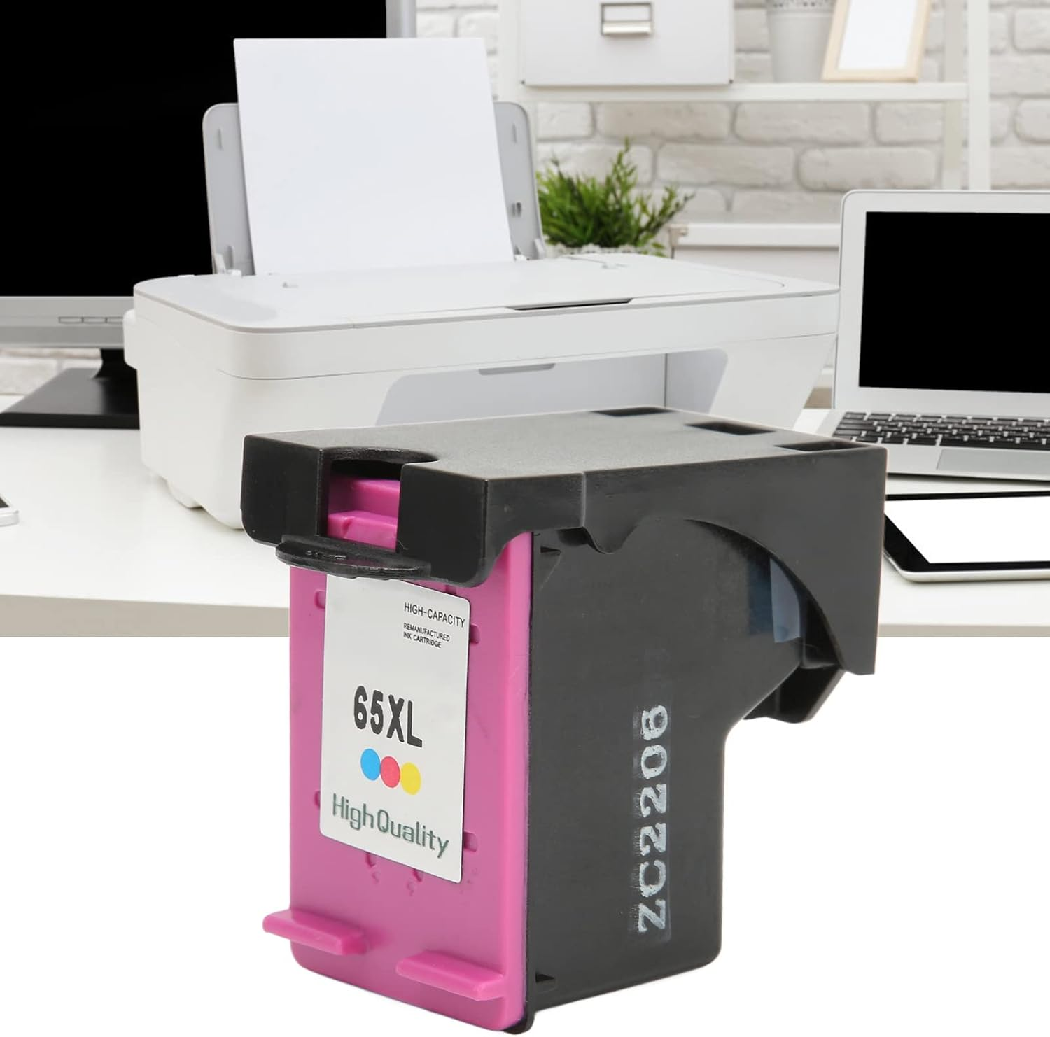 65XL Ink Cartridge 65 XL Ink Cartridge Replacement for Envy 5055 5052 5058 Deskjet 2622 3755 2624 2652 2655 3720 3752 3721 3722 3723 3758 Envy 5010 5012 5014 5020(H 65XLC image number 3