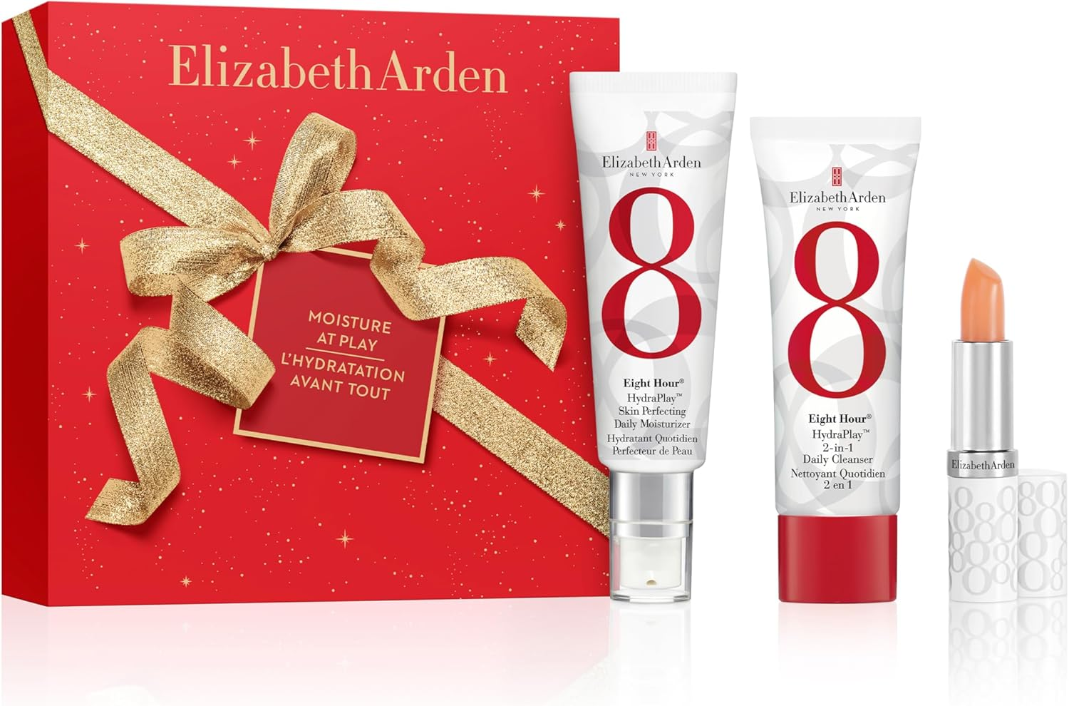 Elizabeth Arden EIGHT HOUR Moisture at Play 3-Piece Gift Set, Daily Hydrating & Nourishing Skincare, Luxury Gifting for Women