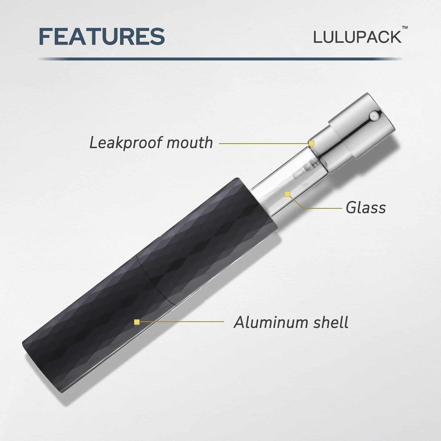 Lulupack Perfume Atomizer Travel Refillable Bottle: Cologne Sprayer Portable for Men - Mini Spray Empty for Refill - 8Ml Small Size Matte - 6Color-1 image number 4