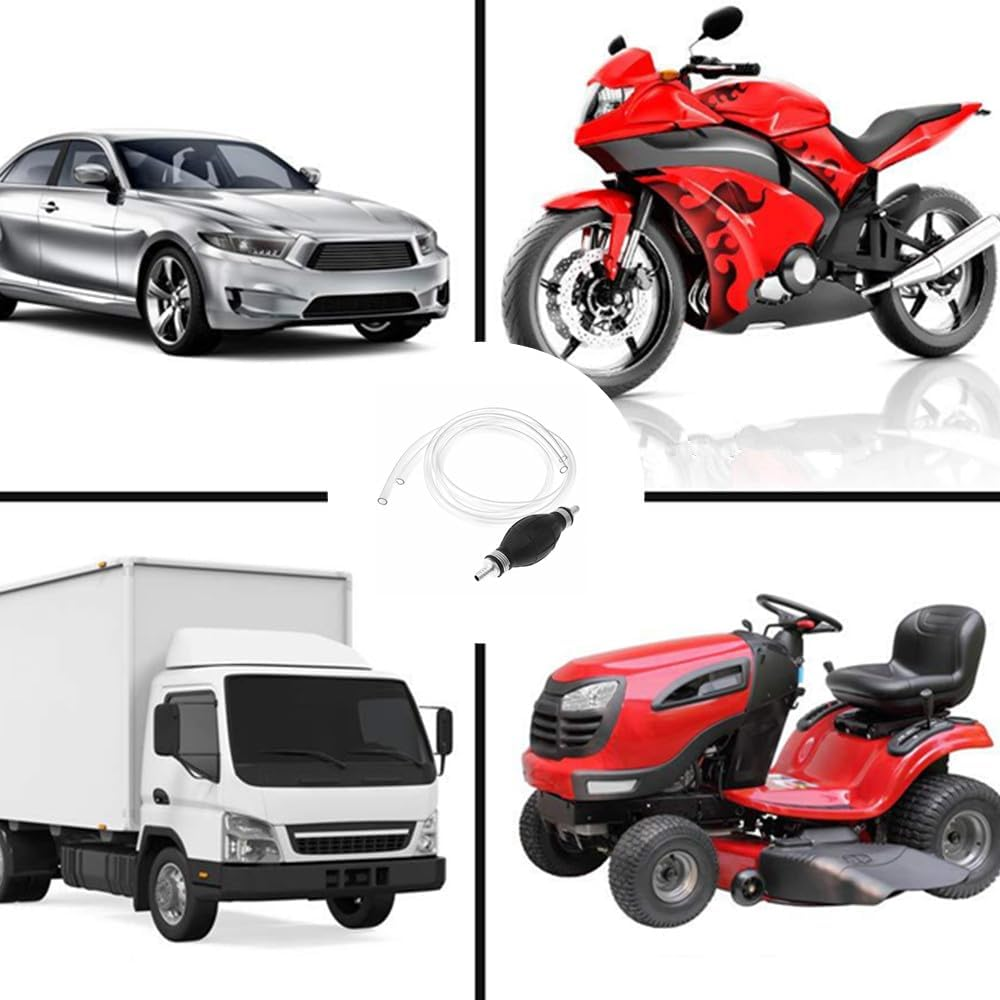 Manual Oil Extractor for Vehicles, 1 Pcs Oil Pipe, Oil Pump, Cuicanfla Clear Fuel Line Assembly Hose,One-Way Valve for Vehicles, Water Pump, Water Change,Fish Tank