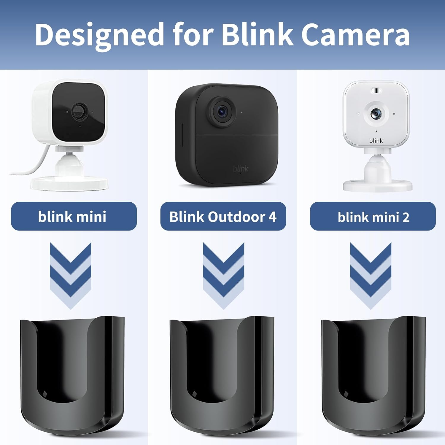Blink Outdoor Camera Mount, No Drilling Mount Bracket Compatible with Blink Outdoor 4/ Blink Mini 2/ Blink Mini Camera, Adhesive No Screws Mount for Blink Cameras,3Pack (Blink Camera Is Not Included) image number 5