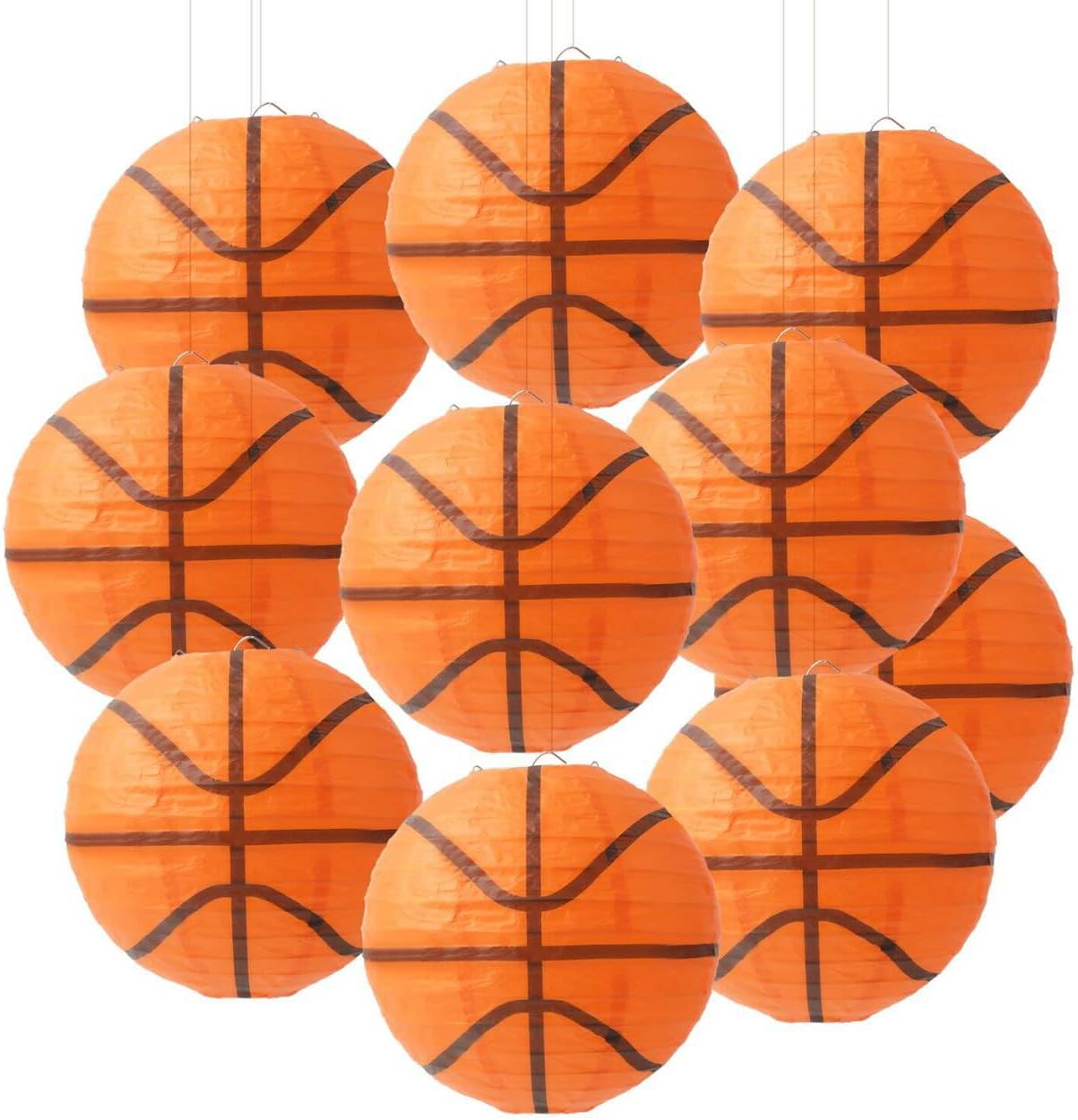 12PCS Circular Macaron-Colored Hanging Paper Lanterns, 10 Inches Pastel Colorful Paper Lanterns Party Decorations for Birthday Party, Wedding, Engagement, Classroom Decor