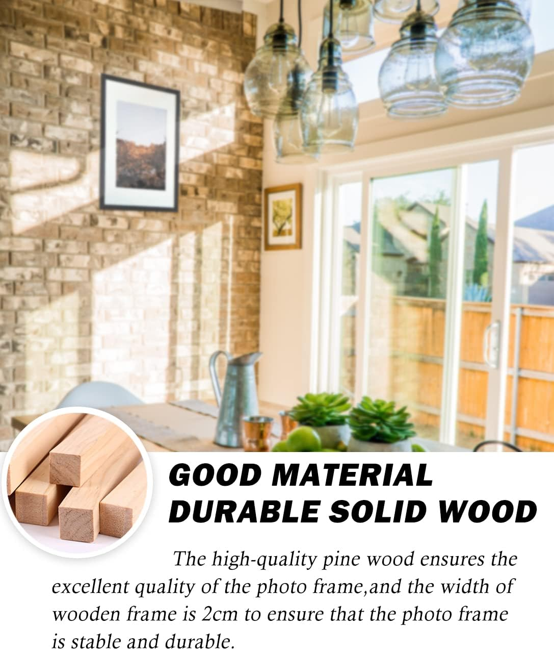 RUN HELIX A3 White Picture Frame Set of 2, 29.7X42 Cm, Wooden Frame with Plexiglass, Wall Mount, Collage Frame image number 1