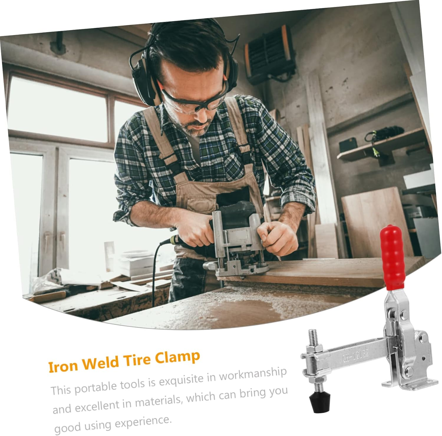 FELTECHELECTR Weld Tire Clamp Quick Assembly Tool for Tire Welding Heavy Duty Iron Clamp for Automotive Repairs image number 4