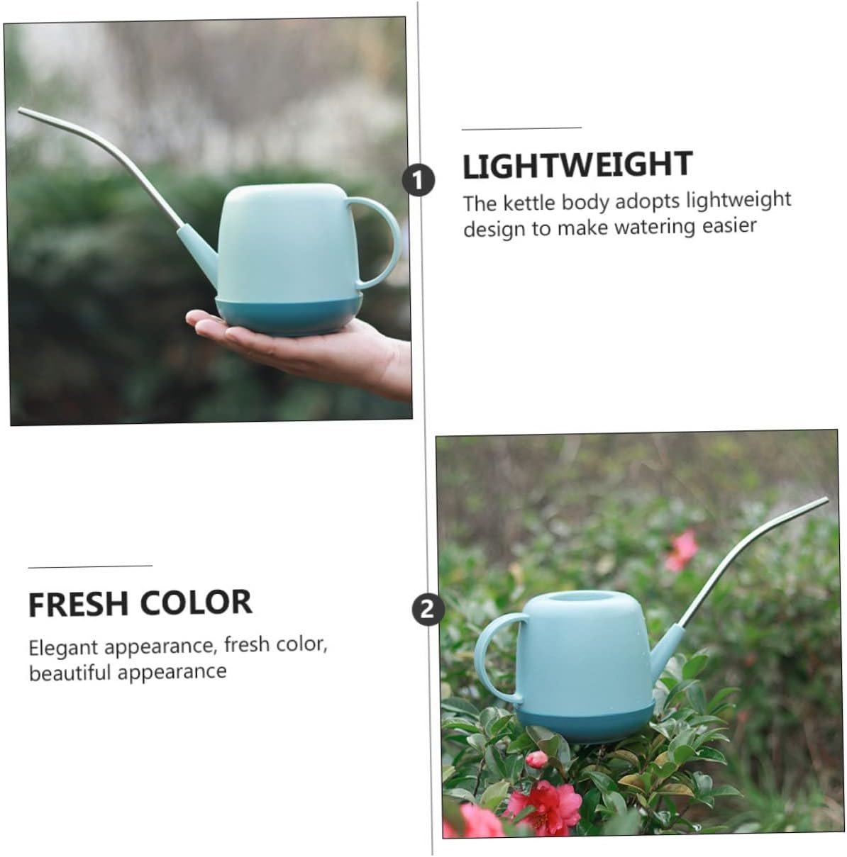 Stainless Steel Long Spout Watering Can Household Watering Kettle for Easy Refilling image number 1