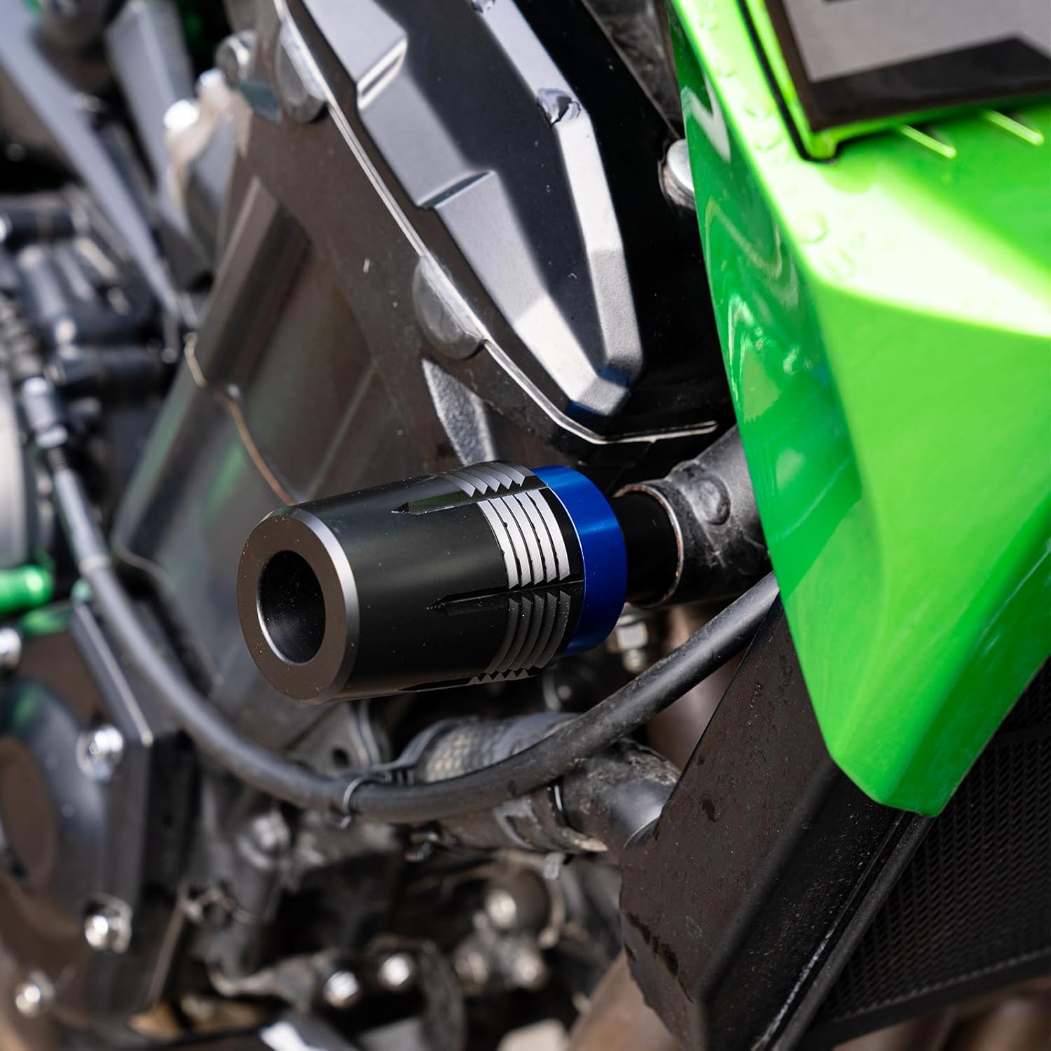 MOWOK Fit for YAMAHA MT-07 Fz07 MT07 Tracer 2014-2021 2022 2023 2024 2025 Motorcycle Accessories Frame Sliders Crash Protector Engine Guard Falling Protection Pad (Black) - Blue image number 5