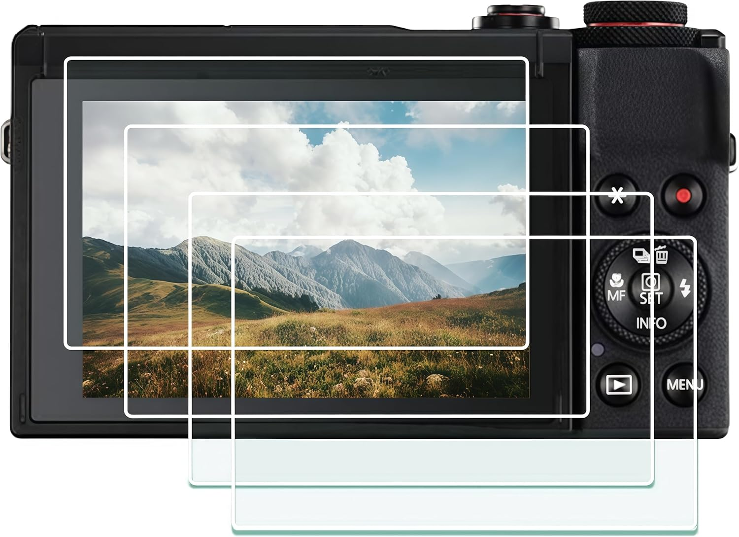 G7 X Mark III Screen Protector for Canon G7X Mark III Digital Camera, 9H Hardness G7XIII Tempered Glass Cover Anti-Scrach Anti-Fingerprint Anti-Bubble Anti-Water Anti-Dust