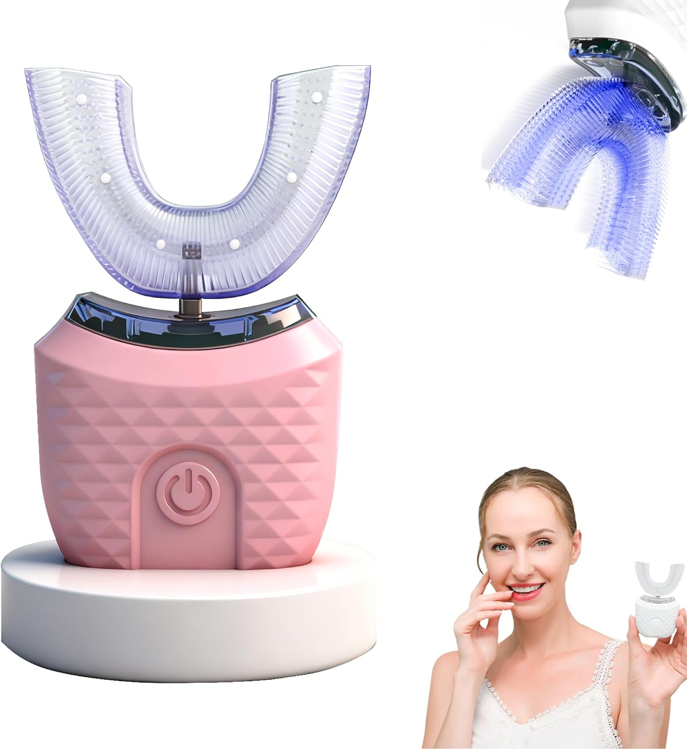 Scandinavian Smiles Toothbrush - 360&deg; Full Coverage Silicone Brush, Second Deep Cleaning, Gentle Gum Massage, Easy to Use (White)