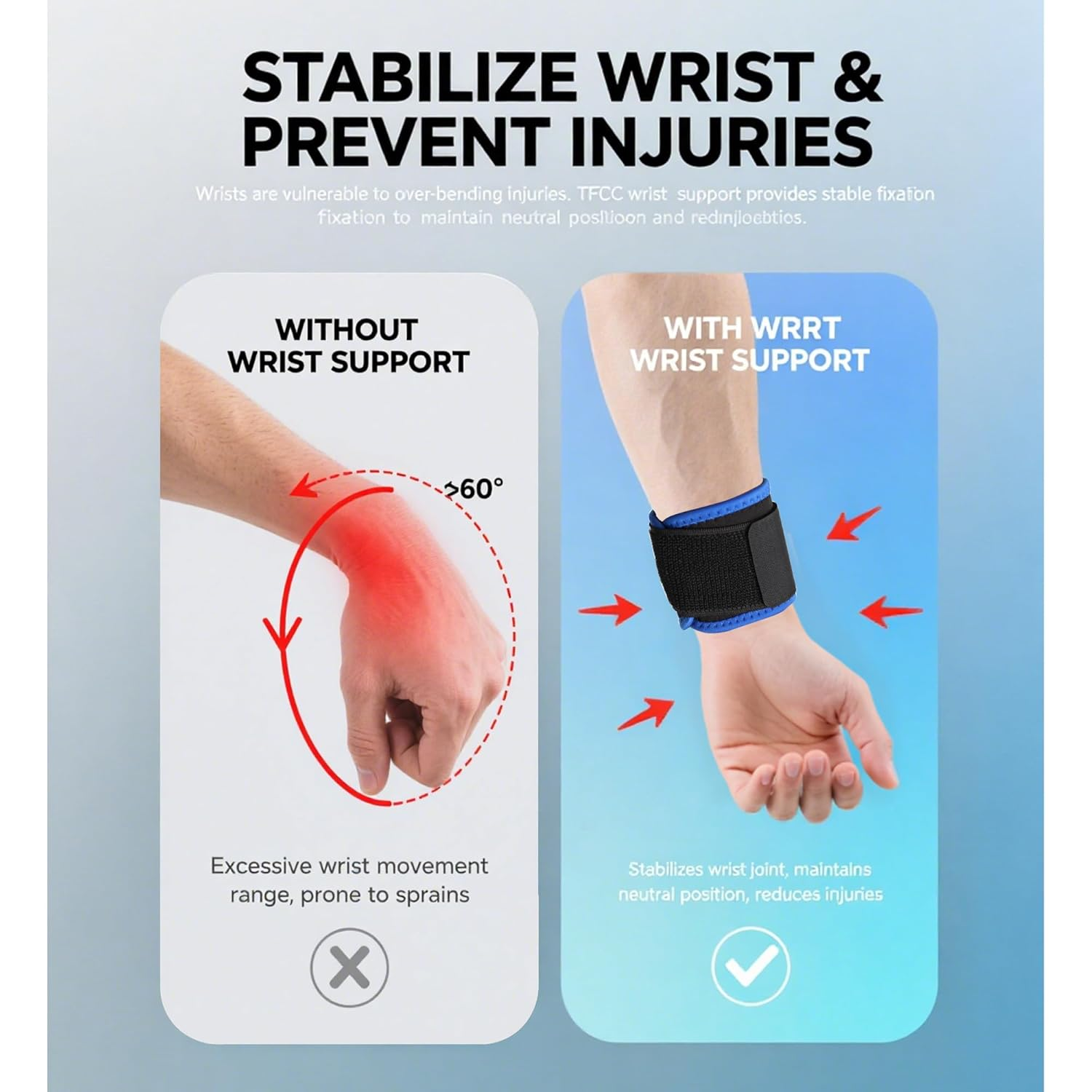 Wrist Brace 2 Pack - Wrist Support for Carpal Tunnel Pain Relief for Men & Women - Adjustable Wrist Straps for Weightlifting, Gym, Sports, Cycling - Comfortable & Flexible Wrist Guard for Sprains (Pink) image number 4