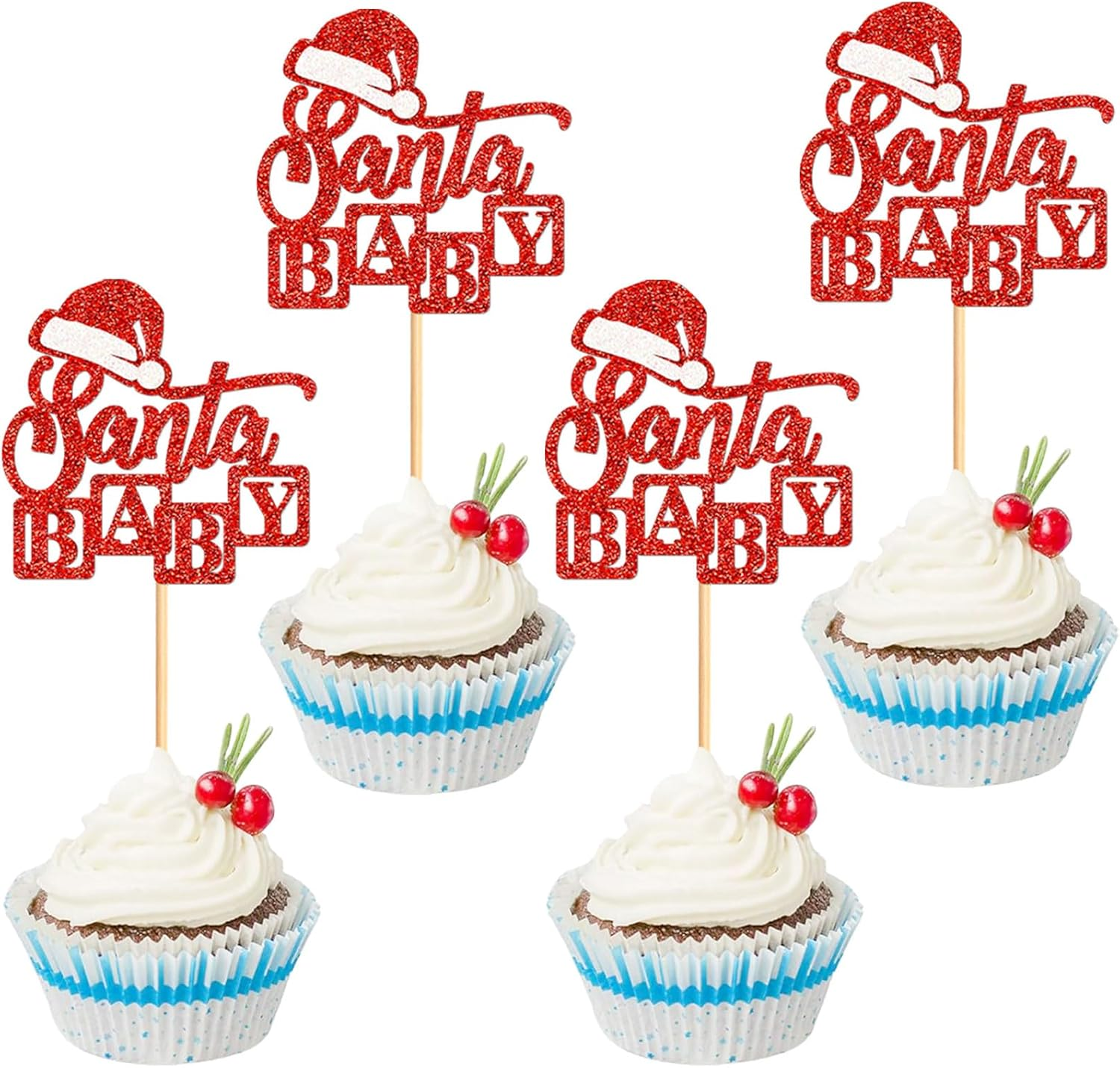 24PCS Jesus Christmas Cupcake Toppers Religion Christmas Theme Cupcake Picks Baby Shower Pray Chirstmas Decoration Party Decoration - Black Jesu image number 5