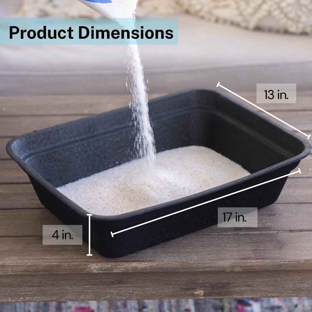 Luli & Cat Disposable Litter Boxes for Cats | Large Sized Black Colored 4-Pack | Durable and Water Resistant image number 2