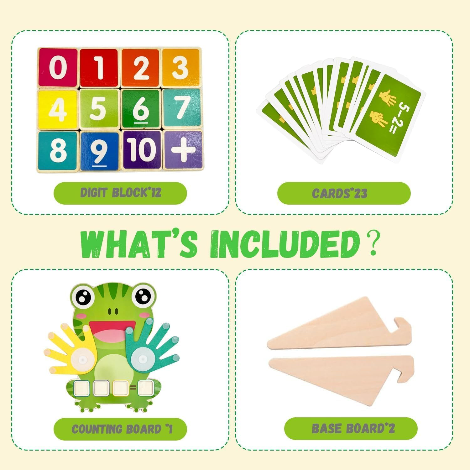 Starweeks Montessori Math Learning Toys for 3-6 Year Olds, 9FT Finger Counting Number Blocks, Addition & Subtraction Math Cards, Educational Preschool Toy for Toddlers, Gift Boys & Girls image number 6