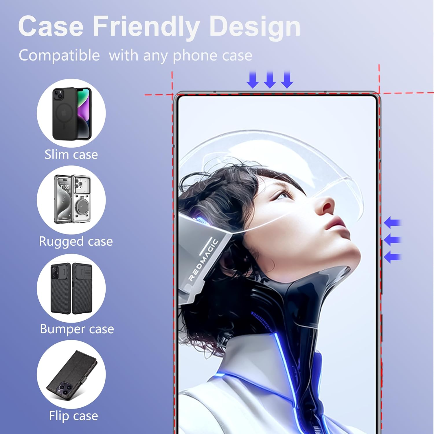 CAUHENYEE Screen Protector for Redmagic 11 Pro / 11S Pro+ Tempered Glass, [2+1] Screen Protector + Back Protection, Scratch-Resistant image number 4