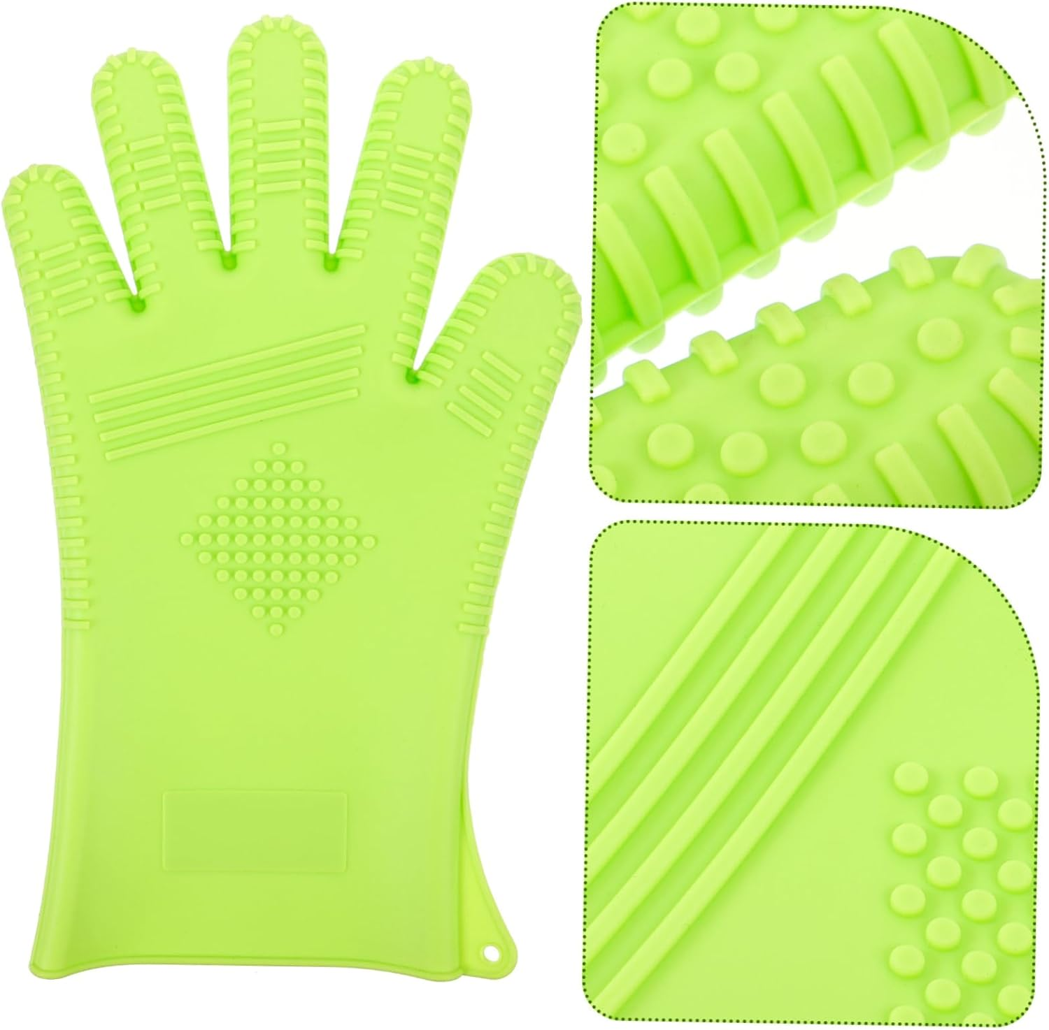 FOYTOKI Thermal Insulated Silicone Gloves Heat Gloves for Hair Styling Cooking Food Safe Oven Mittens Large image number 2