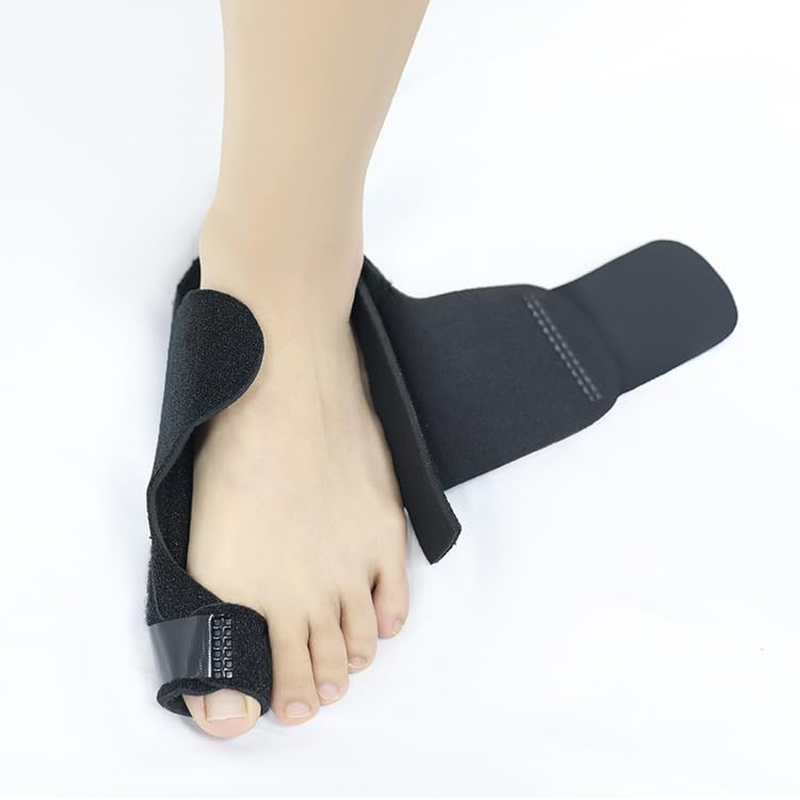 2 Pieces Bunion Corrector for Women Bunion Splint & Big Toe Straightener, Brace Splint Pads Bunion Big Toe Separators Straightener (Black, One Size) image number 3