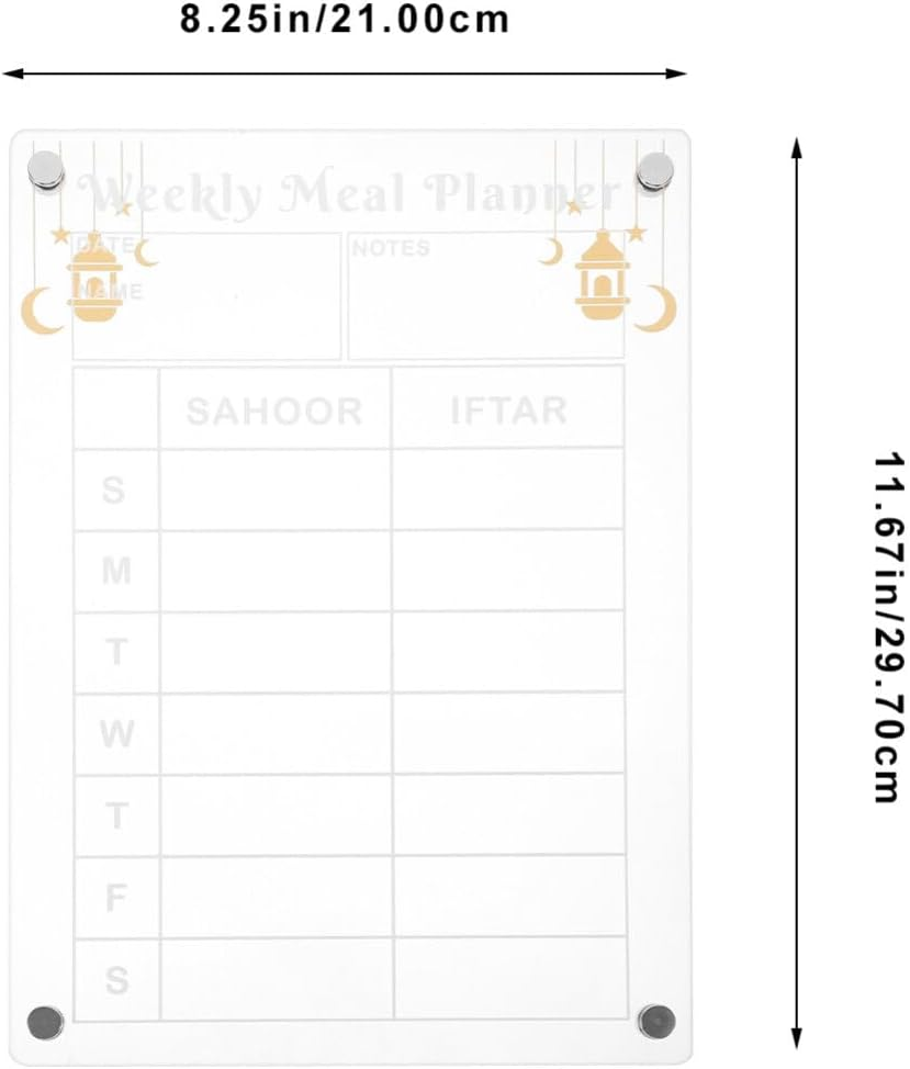 HOODANCOS Whiteboard Fridge Menu Board Dry Erase Meal Planner Fridge Memo Office Supply image number 6