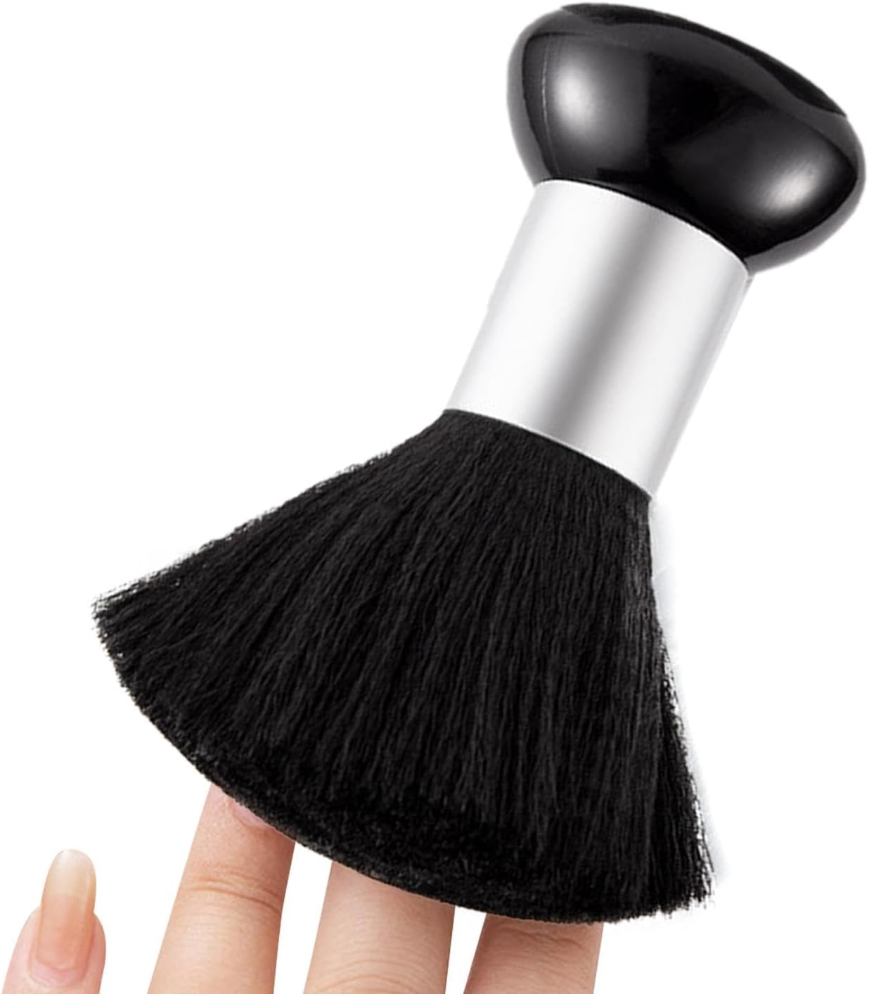 Barber Brush Neck Duster, Dust Brush for Nails, Soft Nylon Bristles Nail Tool, Professional Barber Face Cleaning Hairbrush for Salon, Home Use, Facial Hair Dusting Brush for Neck and Nails