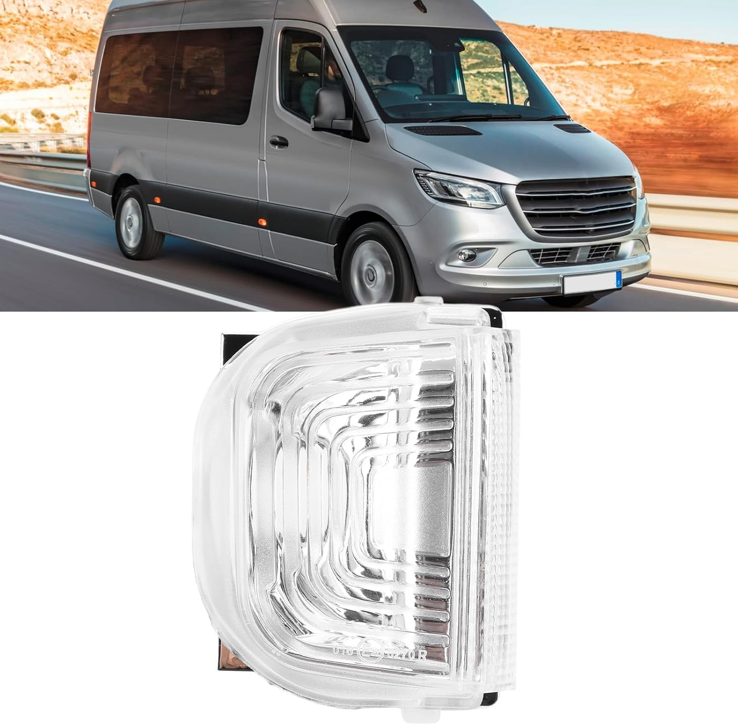 Wing Mirror Indicator Side Rearview Mirror Turn Light Replacement for Sprinter 2018 to 2023 Right Enhanced Visibility Construction Improved Aesthetics Easy Installation image number 1