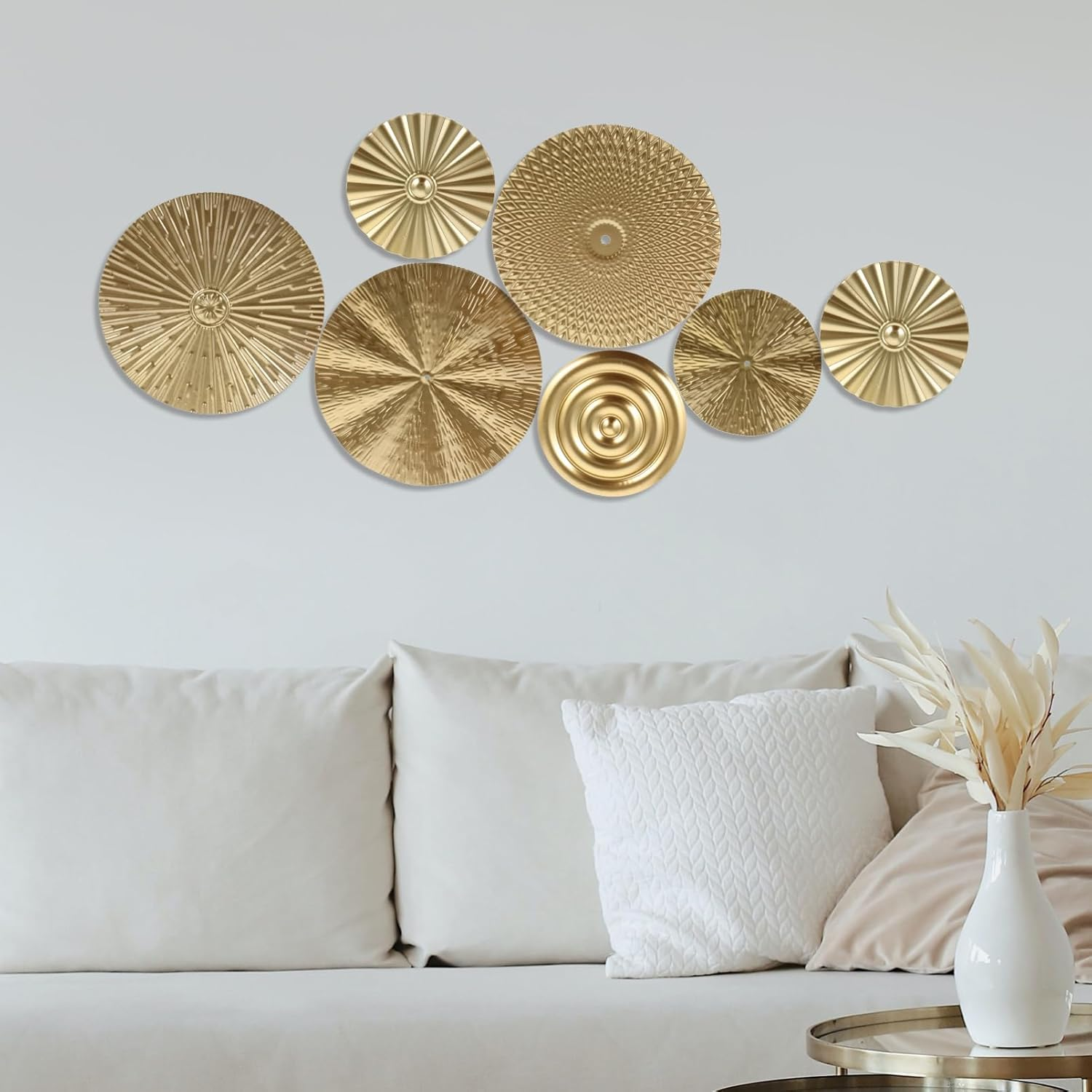 Operitacx Circle Wall Art Metal Wall Hanging Decor Modern Circular Decor for Bedroom
