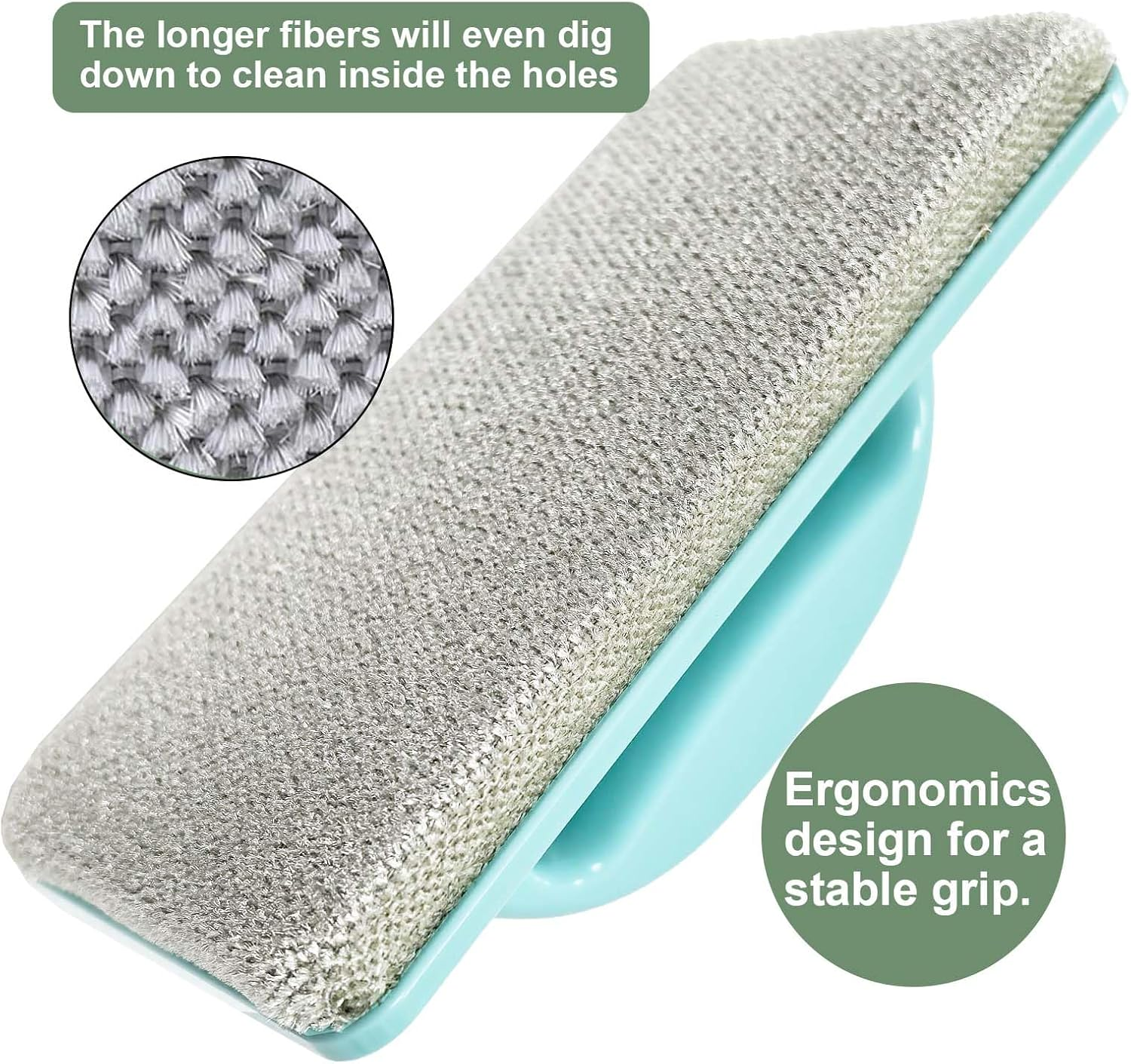 Window Grille Cleaning Brush, Brush for Fly Screens, Windows, Disassembly-Free, Mosquito Net Brush, Removable Handle, Wet and Dry Function image number 3