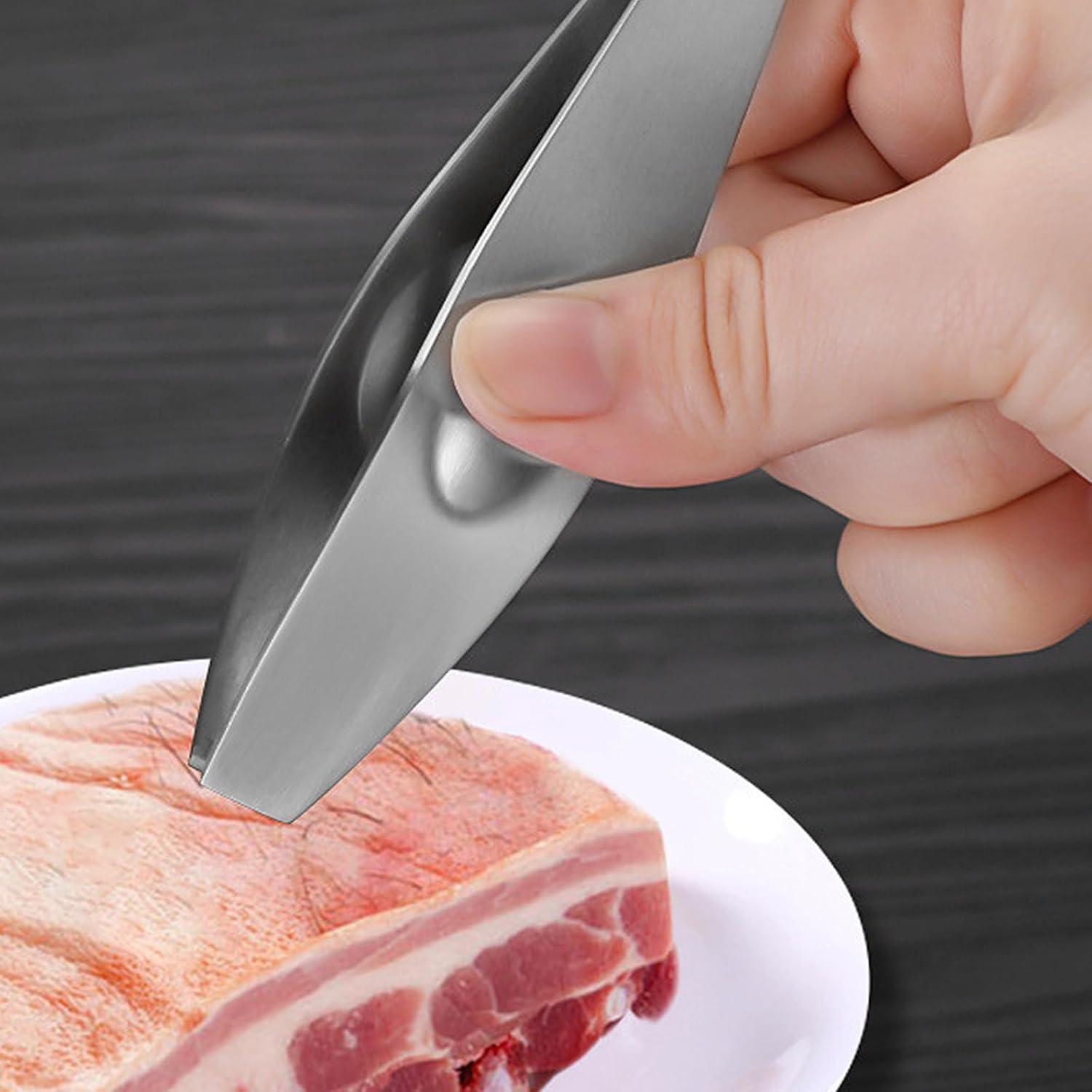 Bone Tongs, Stainless Steel Bone Tweezers, Kitchen Tweezers, Bone Tweezers, Specially for Removing Duck Feathers, Chicken Feathers, Pig Hair, Tweezers for Cooking, Seafood, Poultry image number 6