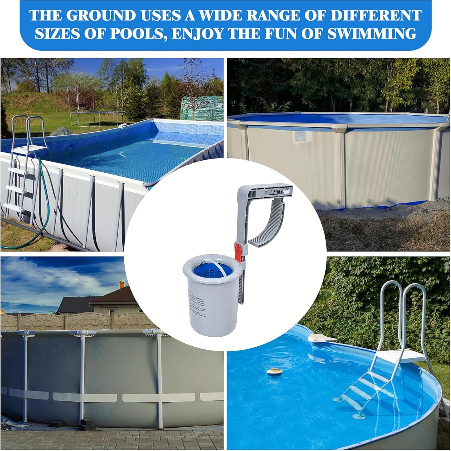 10 Socks Pool Skimmer for Intex Pools - Floating Surface Basket,Above Ground Pool Cleaner for Leaves/Debris Removal