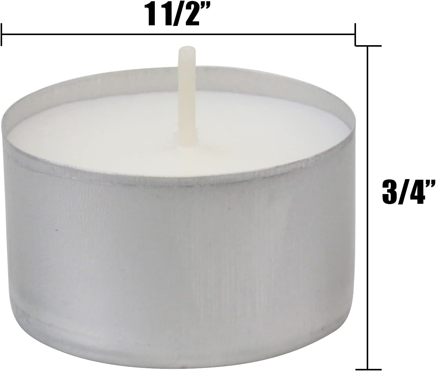 Stonebriar DTL-100-8 Long Burning Tealight Candles - White - Unscented - 100 Pack, White, 200 Pack (6-7 Hour) image number 7