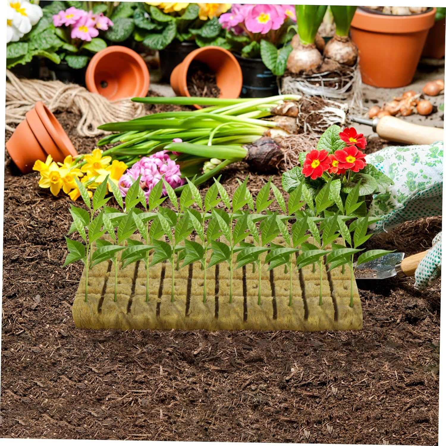 100Pcs Hydroponic Nutrient Blocks Seed Starter Cubes 25X25X30Mm Soilless Planting Medium for Indoor Gardening and Nursery Cultivation image number 2