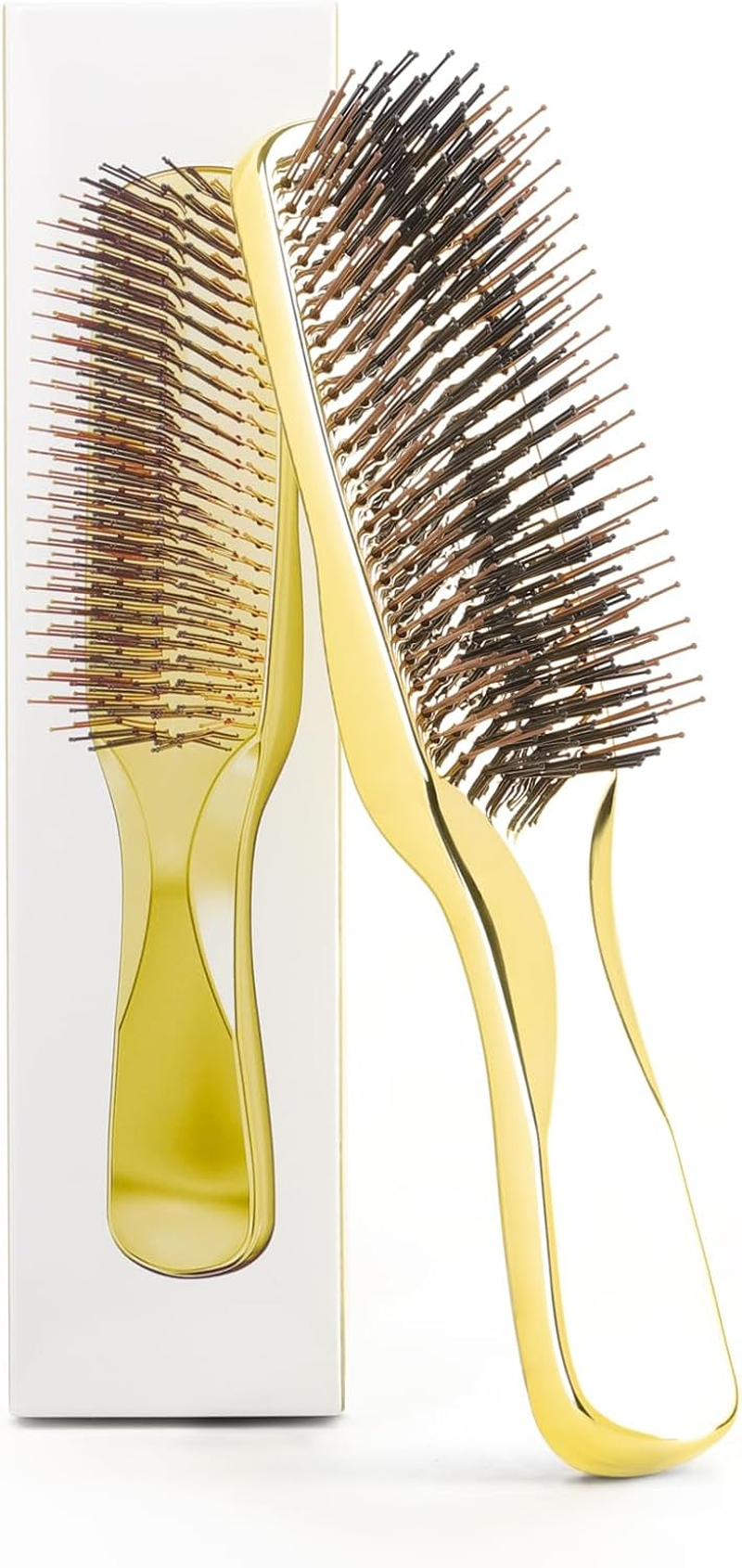 Daily Gard Detangling Hair Brush, Dry and Wet Detangler Hair Brush for Women and Men, Massager Scalp Brush for Straight/Curly/Thick/Long/Wavy/Damaged Hair, Gold image number 6
