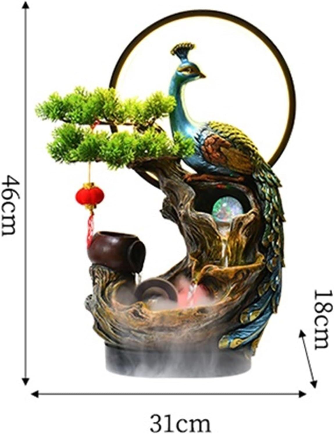 Outdoor Fountain Water Decoration, Peacock Circulating Office Living Room Courtyard, Outdoor Fountain image number 6