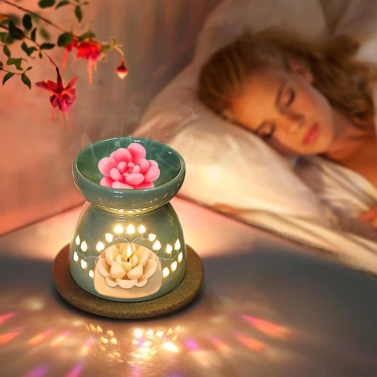 Moldes Para Velas De Silicona, 9 Piezas Moldes De Velas 3D Para Plantas, Moldes De Silicona Para Velas De Cactus Y Suculenta,Fundici&oacute;n De Resina, Molde De Jab&oacute;n Para Pasteles Y Postres image number 1