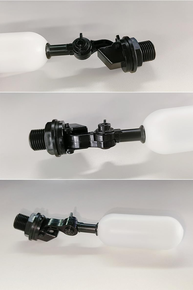 1/2 Inch Float Ball Valve, Adjustable Arm for Livestock Water Trough, Aquariums, Hydroponics - Automatic Fill and Control Water Level 3 Pack image number 1